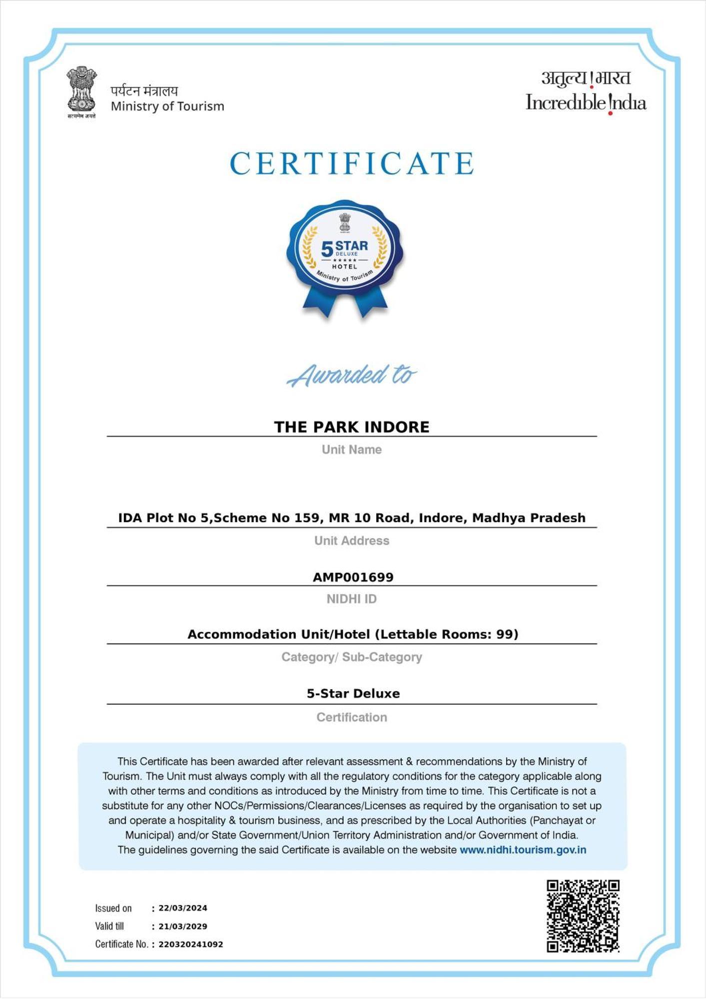 The Park Indore Eksteriør bilde